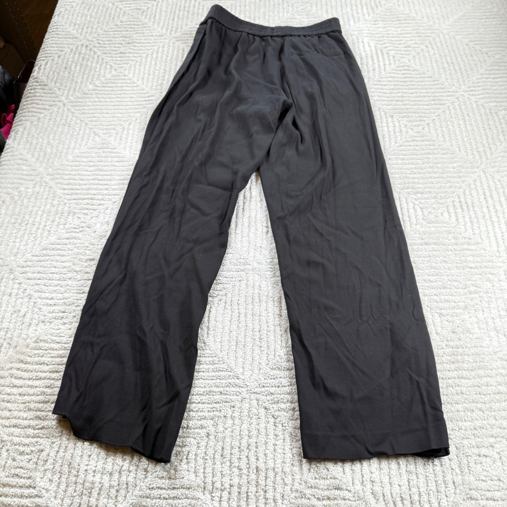 Vince Track Pants Womens M Black Wide Leg Side Zip Quiet Luxury Minimalist Chic - Picture 2 of 16